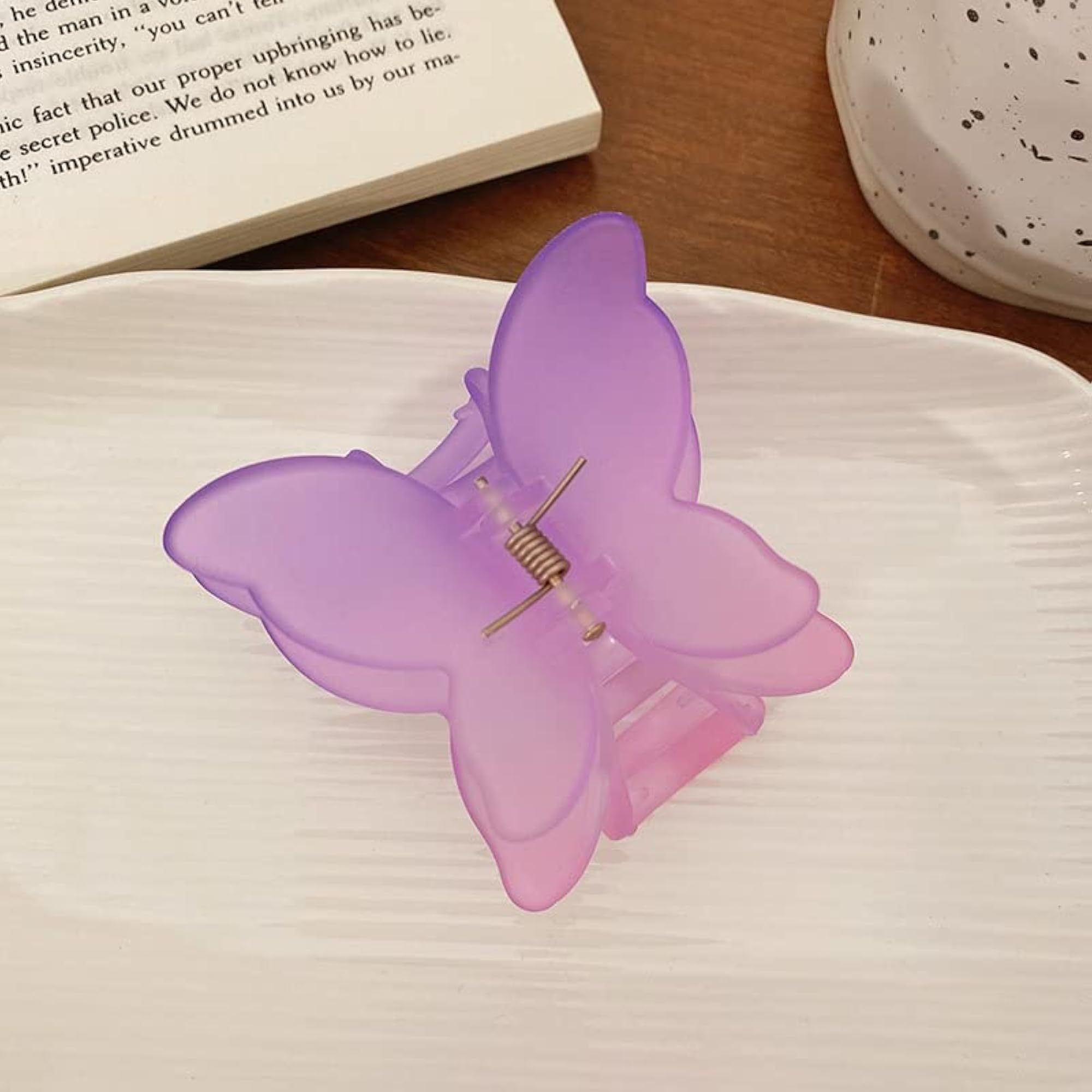 Pack of 4 Multicolor Butterfly Claw Clutcher Hair Clips